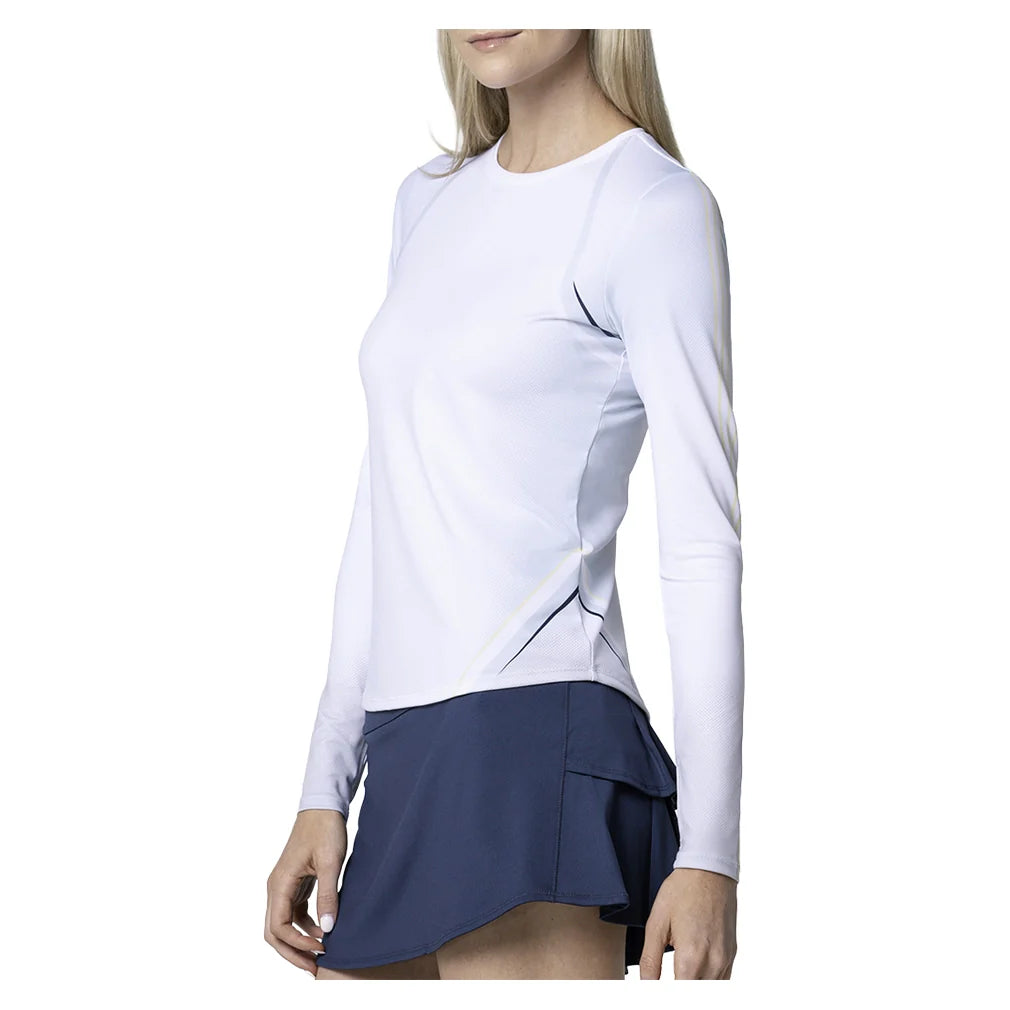 Women's Pique Long Sleeve Tennis Top Meteorite