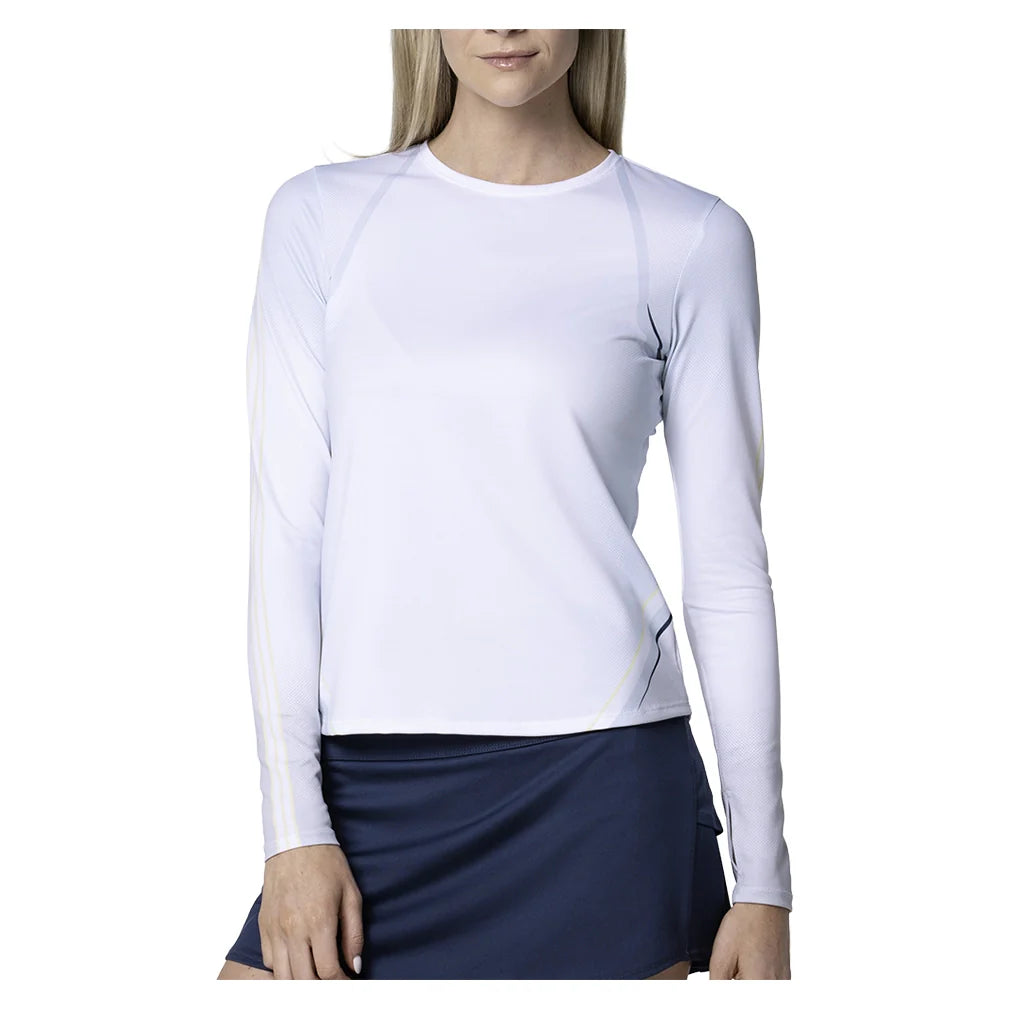 Women's Pique Long Sleeve Tennis Top Meteorite