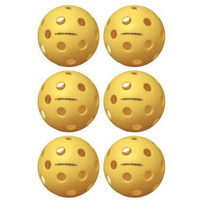 Fuse Indoor Pickleballs Yellow 6-Pack