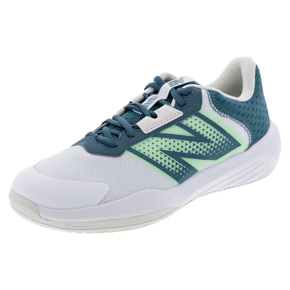 Men's 696v6 2E Width Tennis Shoes White and Green