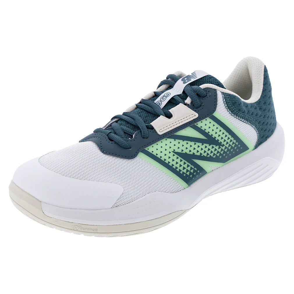 Men's 696v6 D Width Tennis Shoes White and Green