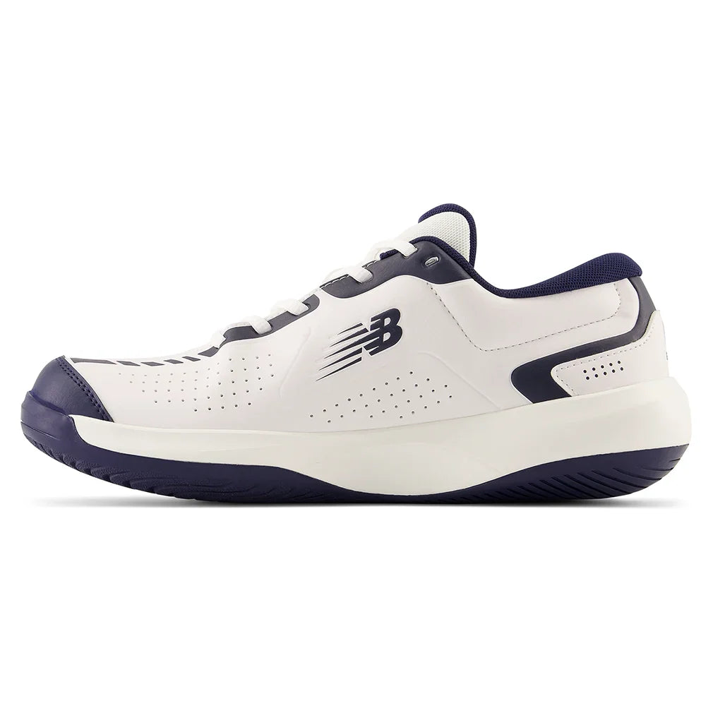 Men's 696v5 2E Width Tennis Shoes White and Navy
