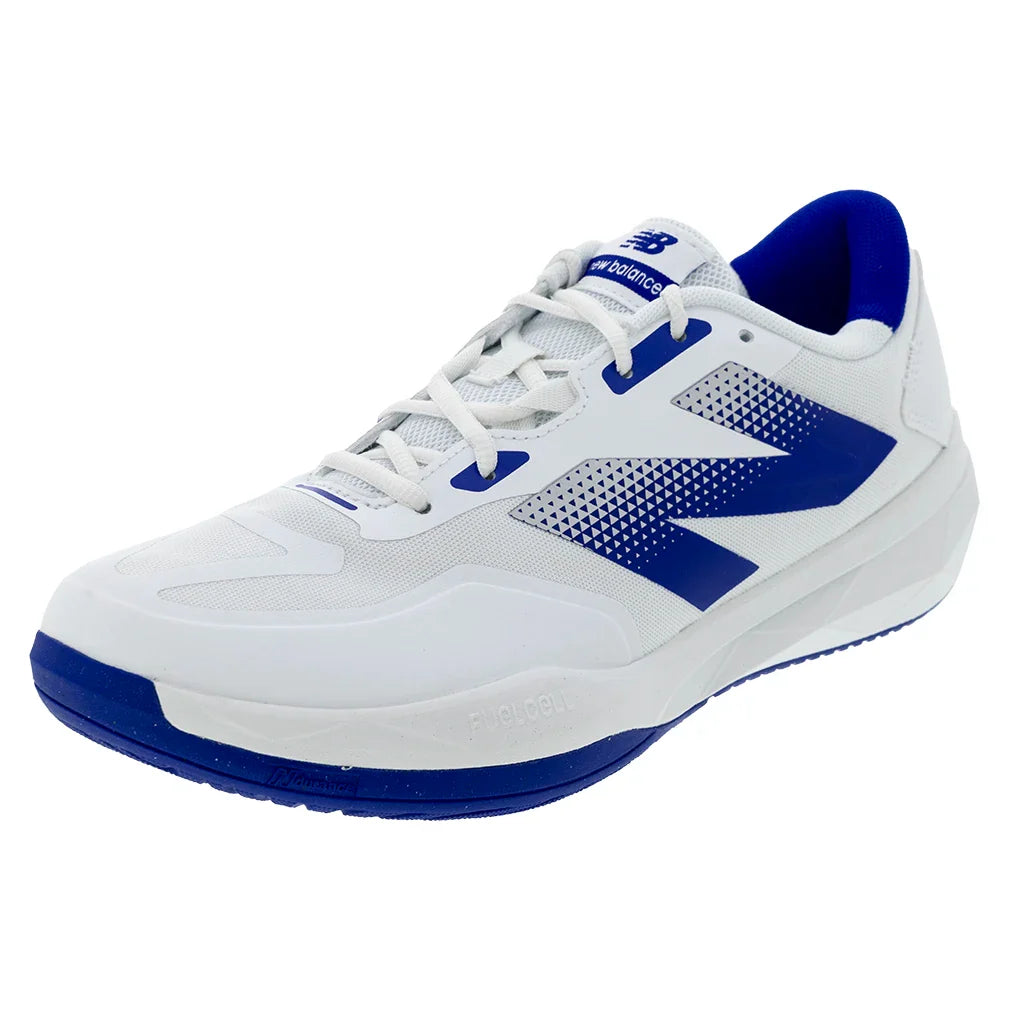 Men's FuelCell 796v4 D Width Tennis Shoes White and Blue Gemstone