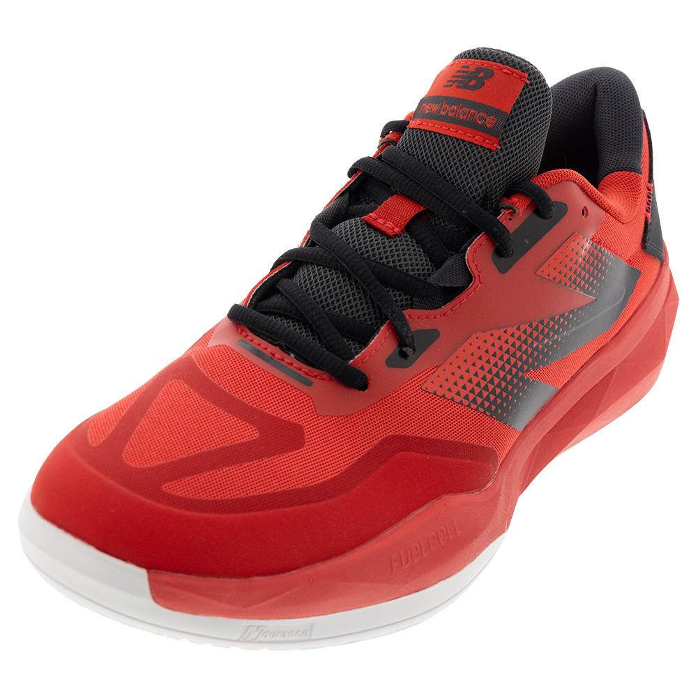 Men's FuelCell 796v4 2E Width Tennis Shoes Team Red and Phantom