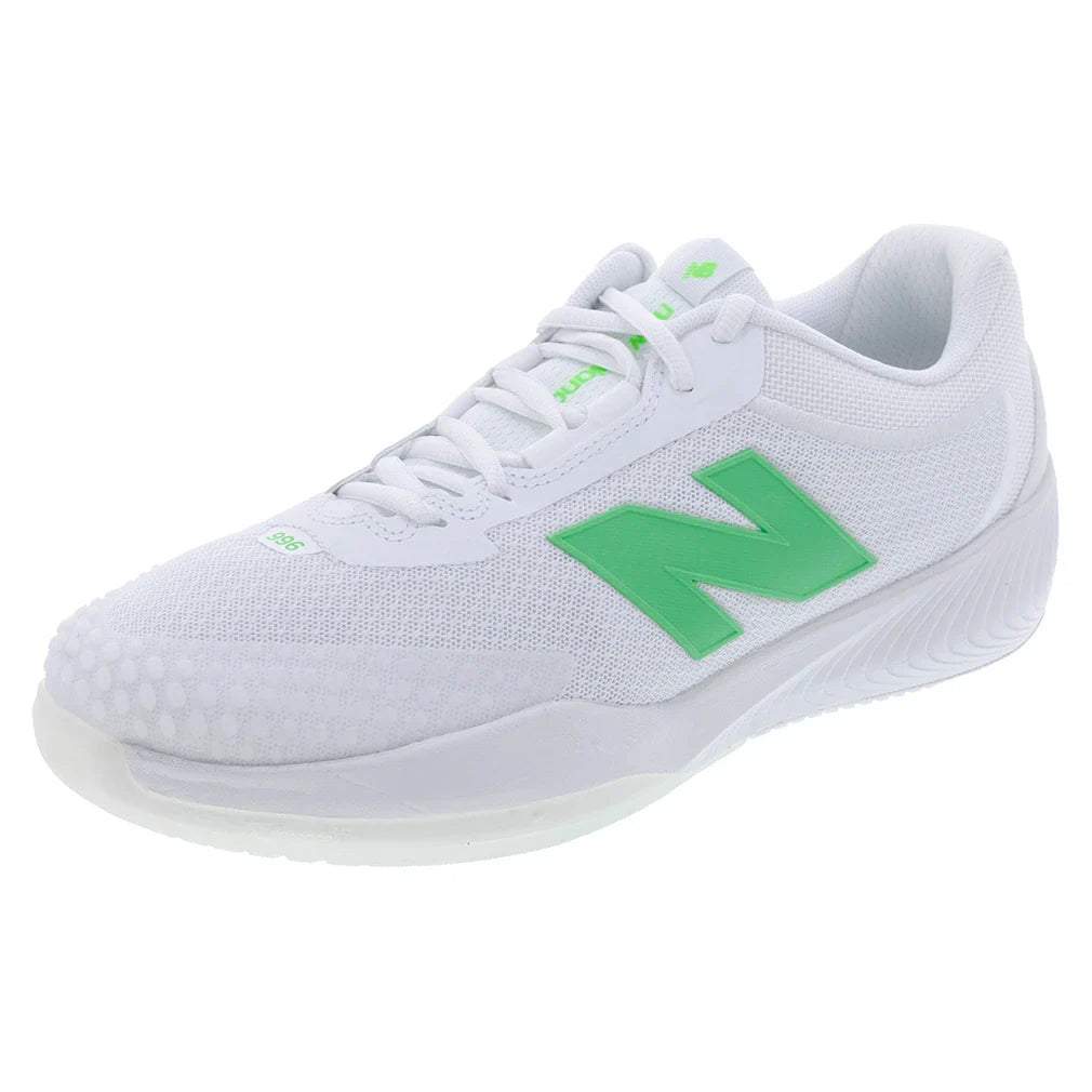 Men's FuelCell 996v6 2E Width Tennis Shoes White and Green Apple