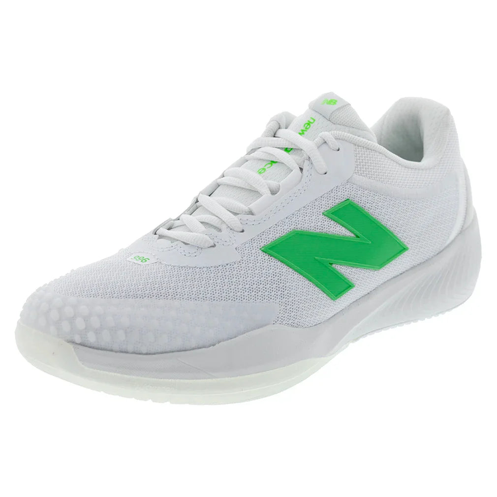 Men's FuelCell 996v6 D Width Tennis Shoes White and Green Apple