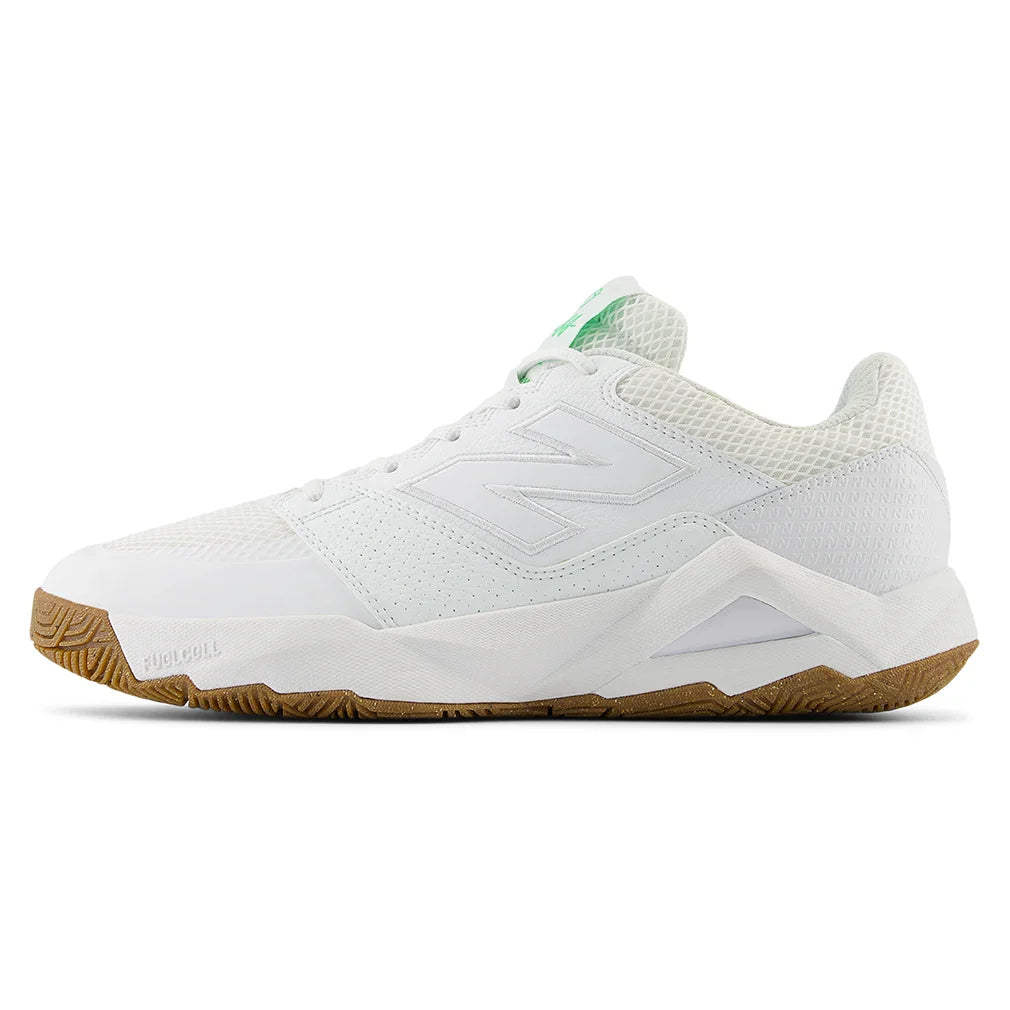 Men's FuelCell Delray 2E Width Tennis Shoes White and Green Apple