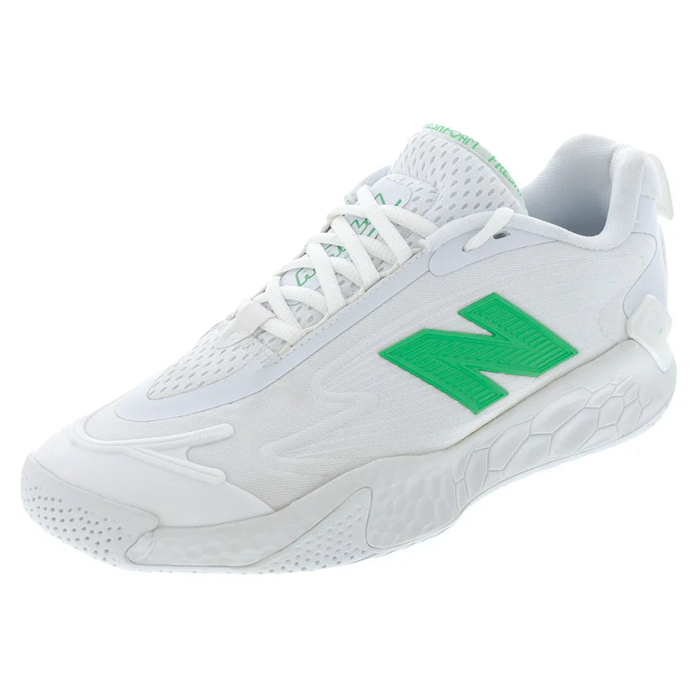 Men's Fresh Foam X CT-Rally 2E Width Tennis Shoes White and Green Apple