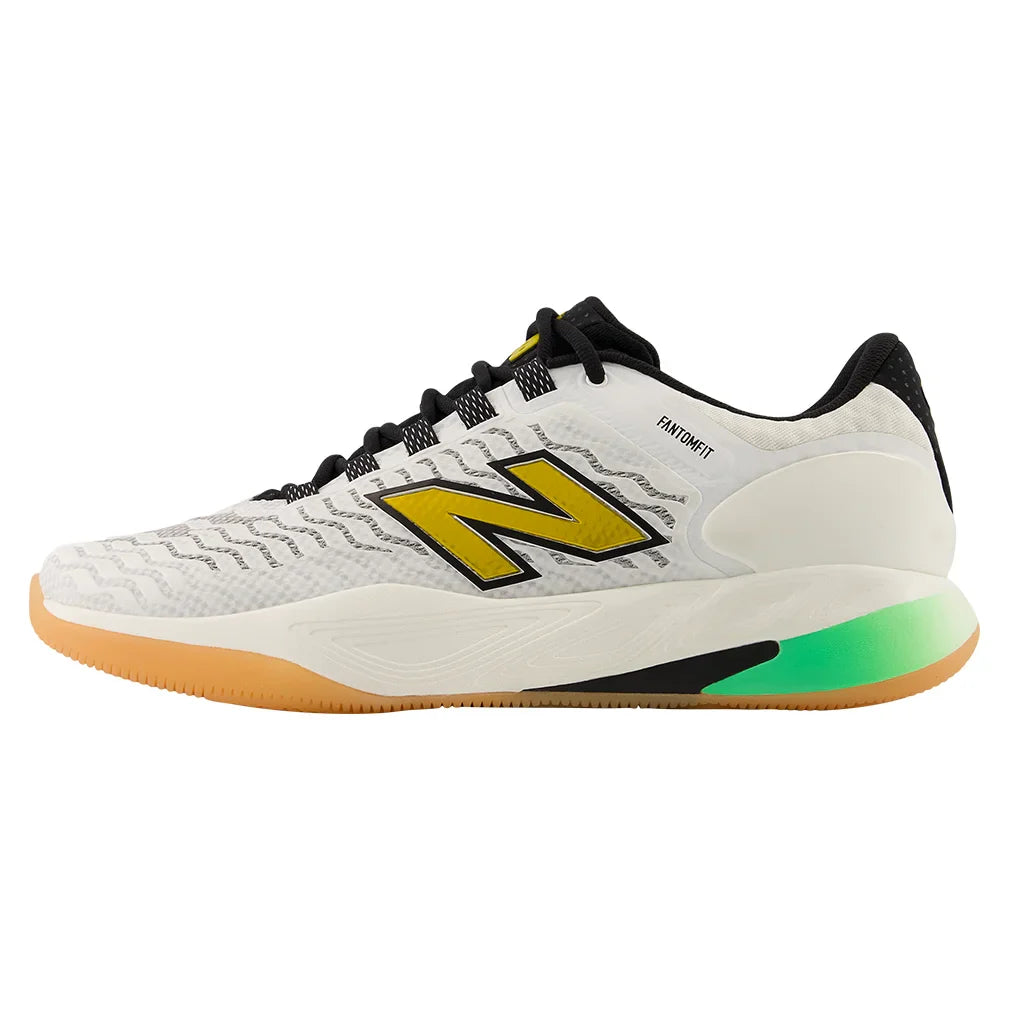 Men's Fresh Foam X CT-Rally v2 2E Width Tennis Shoes White and Metallic Gold