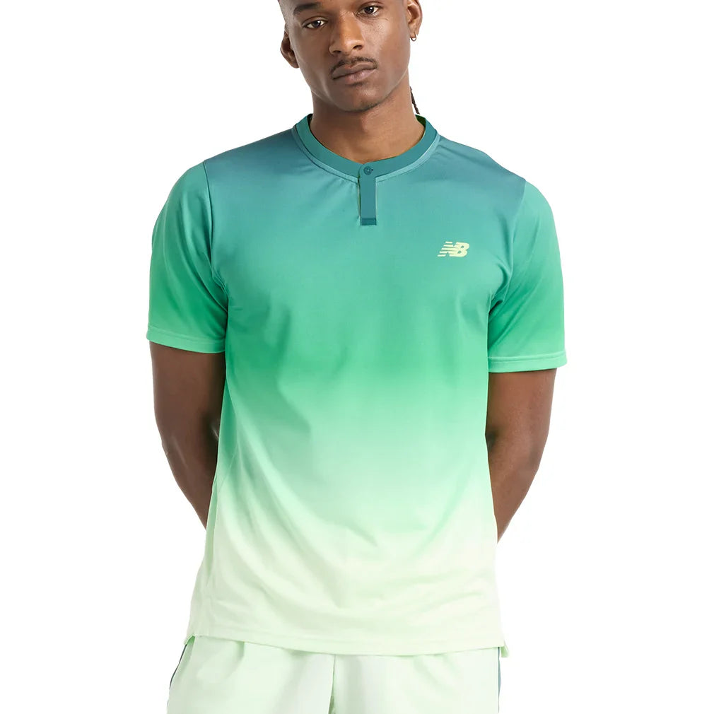 Men's Printed Tournament Tennis Top Melon Water