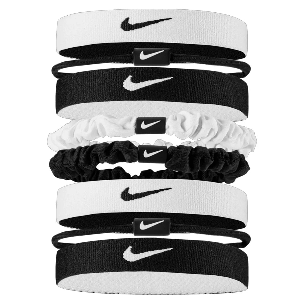 Unisex Flex Classic Mixed Hair Ties 8 Pack White and Black