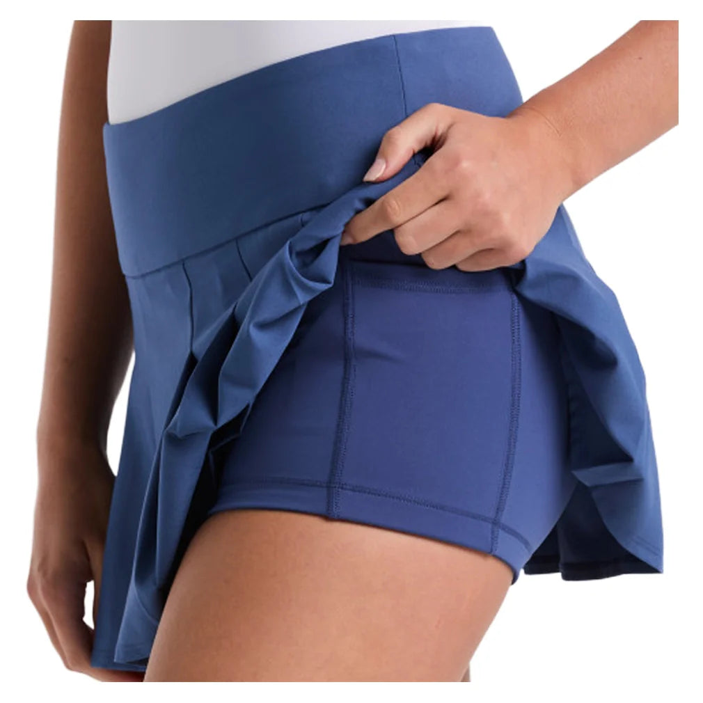 Women's 13 Inch Pleated Tennis Skort True Navy
