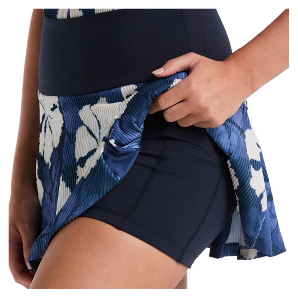 Women's Fuji Floral Jacquard Tennis Skort Black Iris