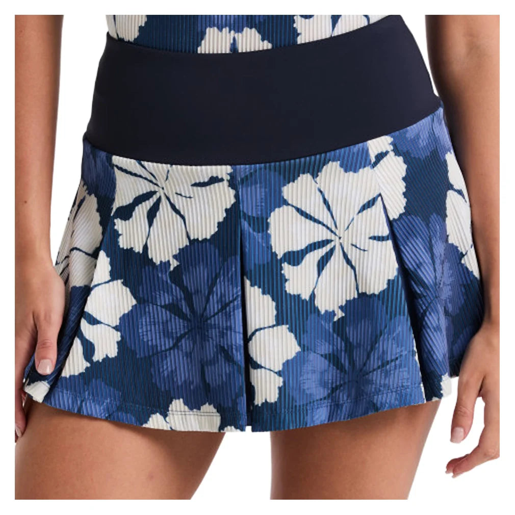 Women's Fuji Floral Jacquard Tennis Skort Black Iris