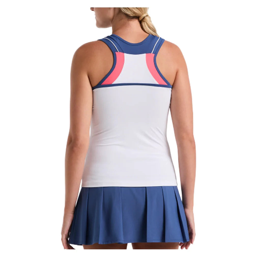 Women's Color Block Tennis Tank Bright White