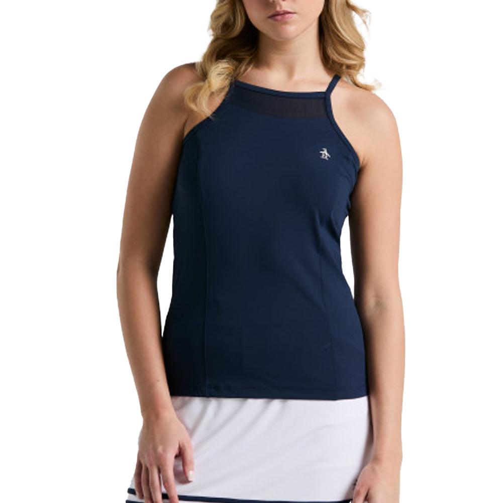 Women's Essentials Tennis Tank with Mesh Black Iris