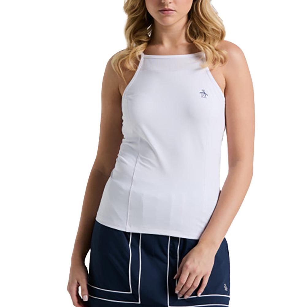 Women's Essentials Tennis Tank with Mesh Bright White