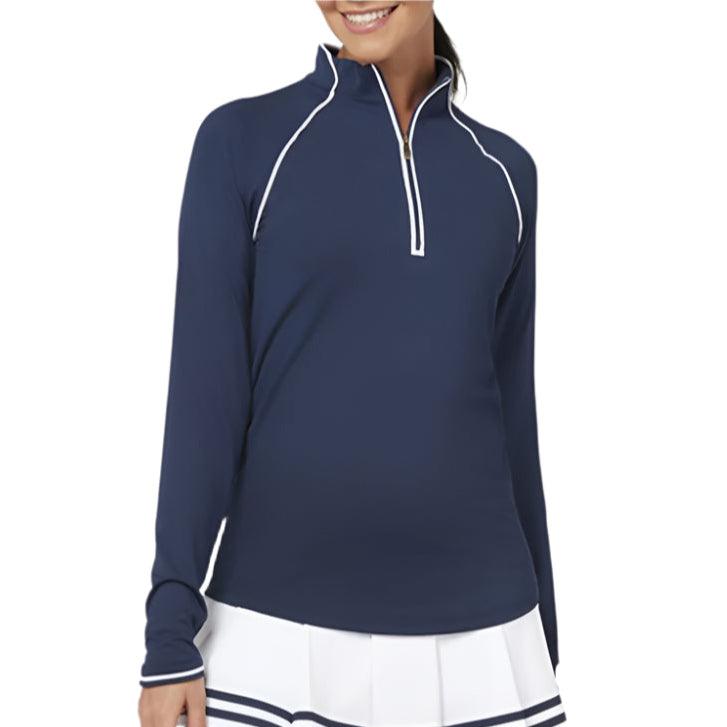 Women's Essentials Veronica Sun Production 1/4 Zip Tennis Top