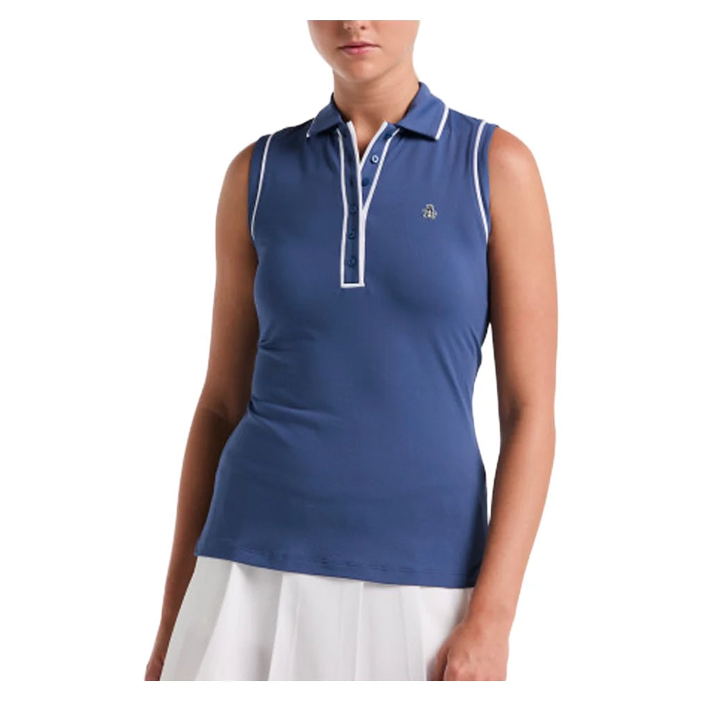 Women's Sleeveless Veronica Tennis Polo True Navy