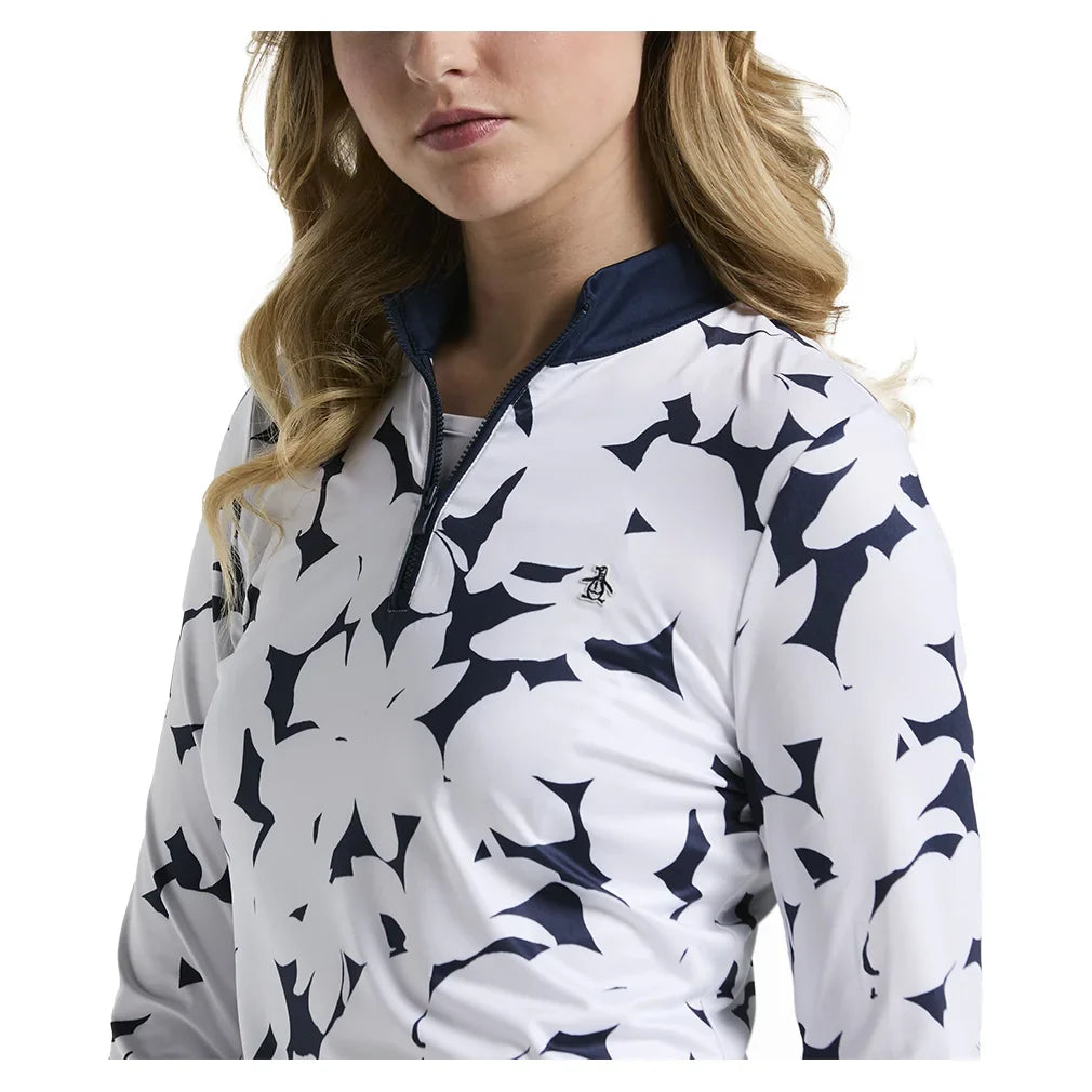 Women's Riviera Sun Protection Tennis Top Black Iris