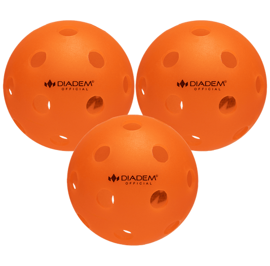 Power 3 Pack Indoor Pickleball Balls Orange