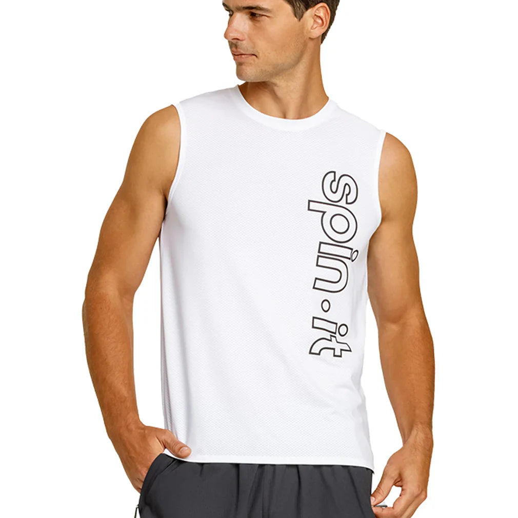 Men's Josh Pickleball Tank Lavender Mist and Chalk