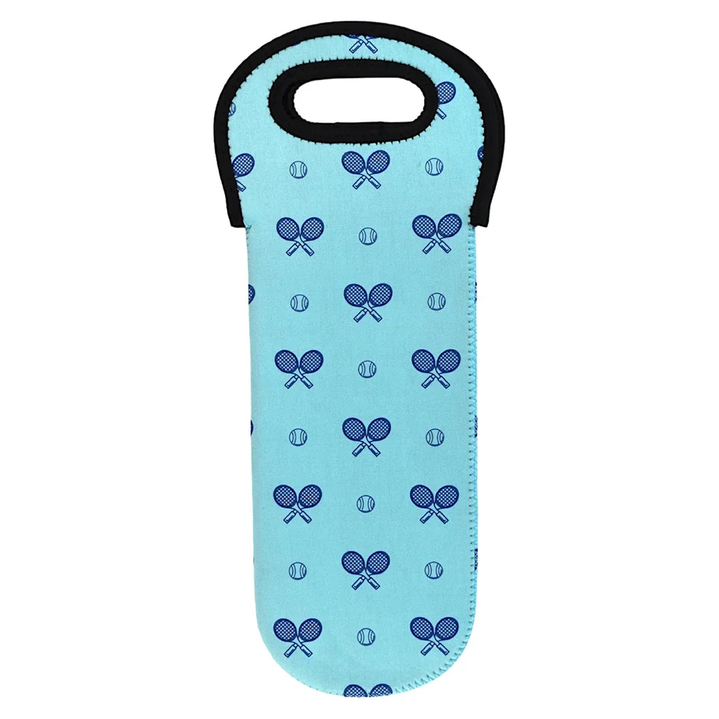 Tennis Wine Tote Clear Skies Blue