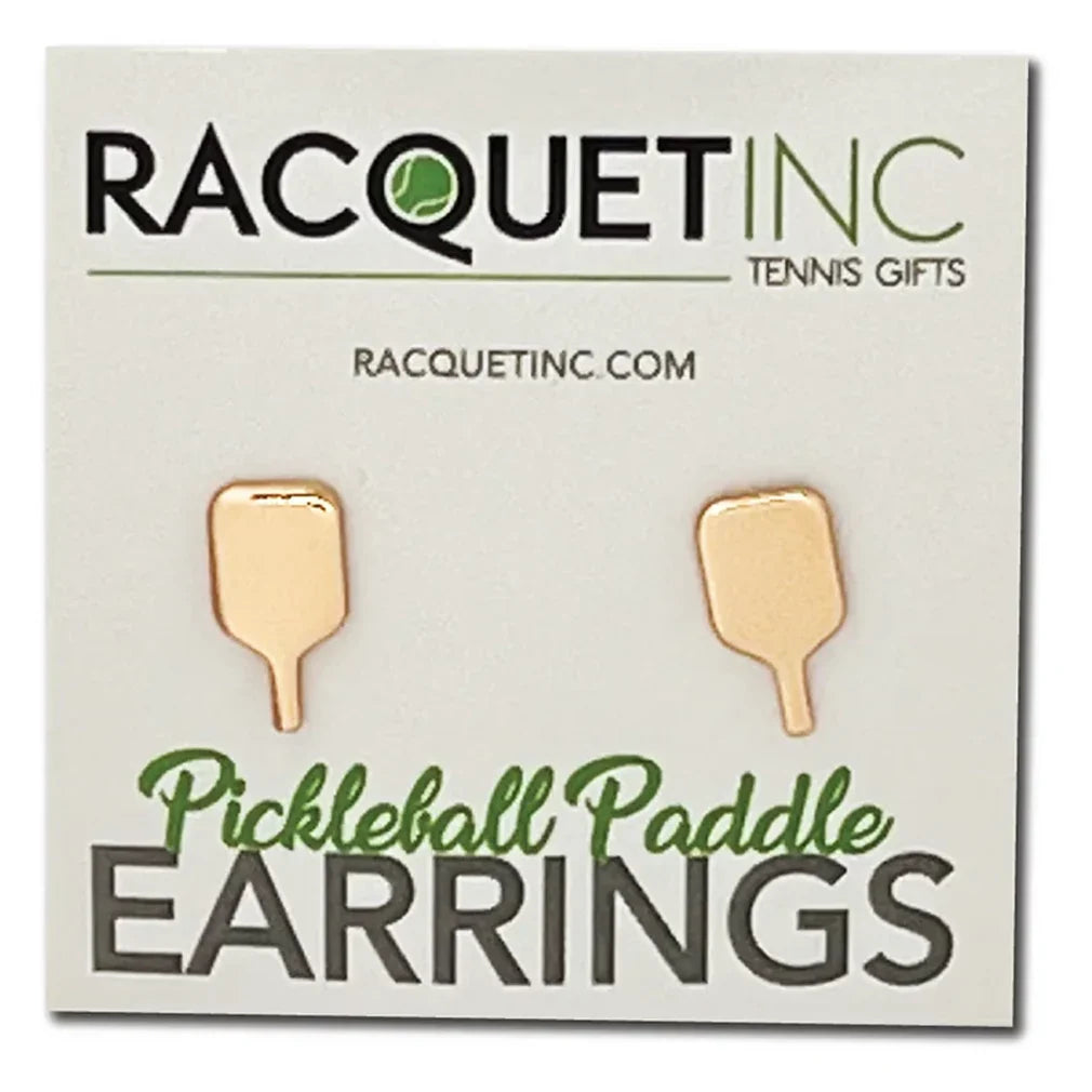 Pickleball Paddle Earrings Rose Gold