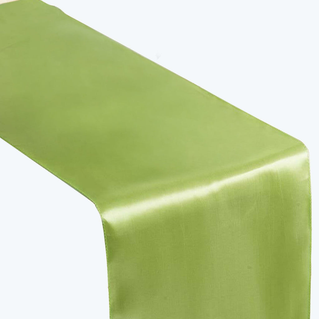 Satin 12"x108" Table Runner Apple Green - Stylish Table Linen