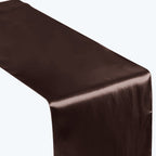 Satin 12"x108" Table Runner Chocolate - Stylish Table Linen