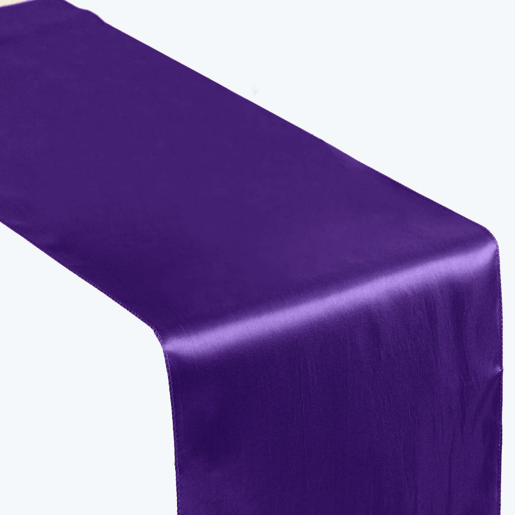 Satin 12"x108" Table Runner Purple - Stylish Table Linen
