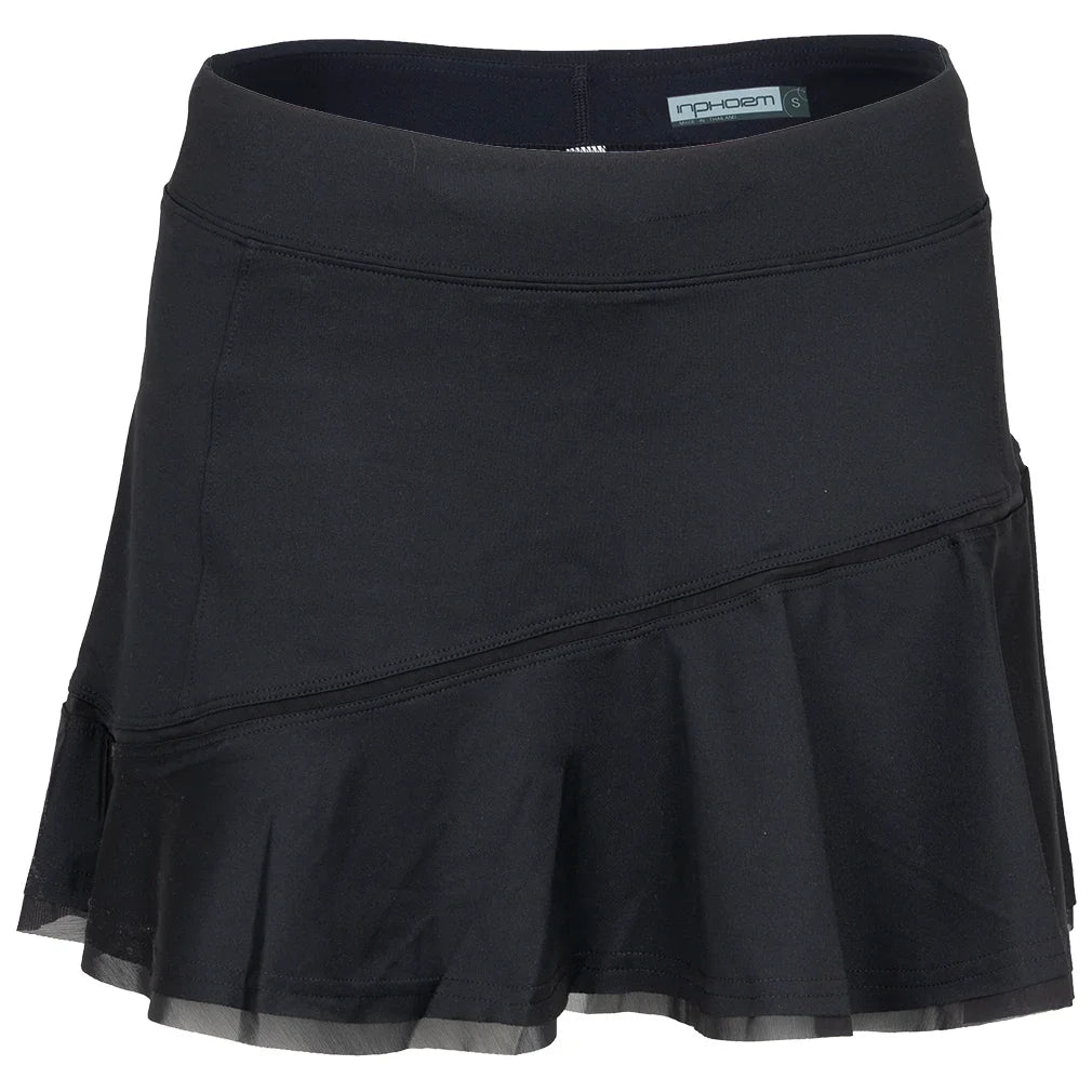 Women's Classic 13.5 Inch Flounce Tennis Skort Black