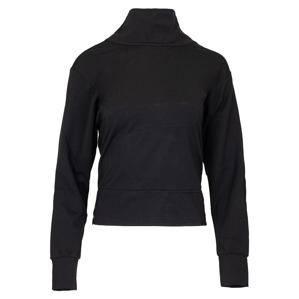 Women's Jess Zip Funnel Neck Tennis Top Black