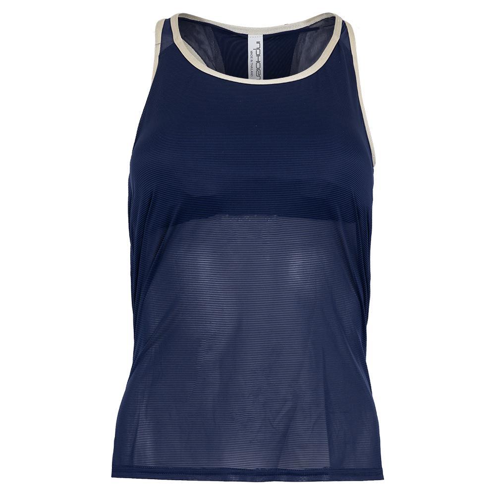 Women's Quinn Tennis Tank Ink and Silver Sand