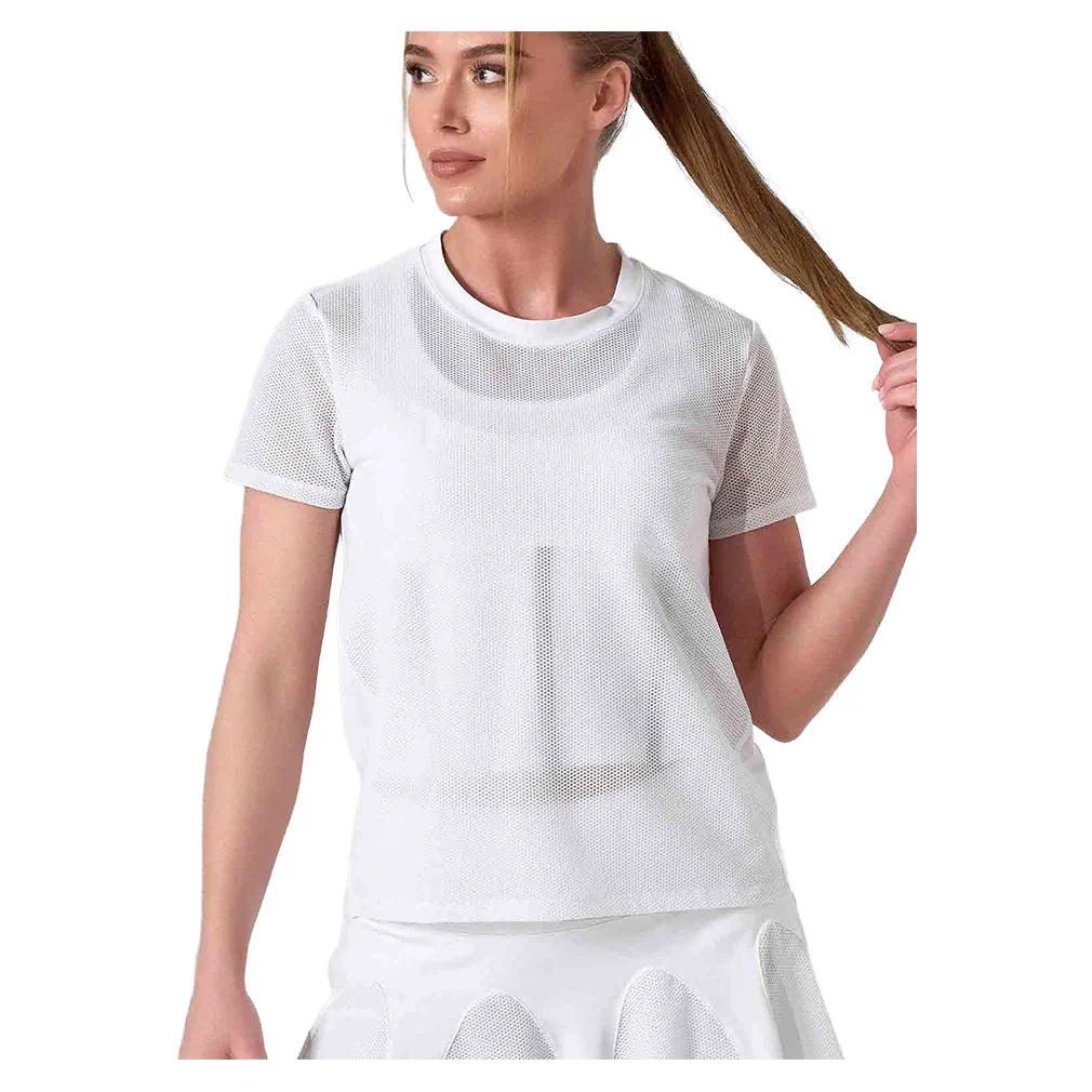 Women's Baila Short Sleeve Tennis Top White
