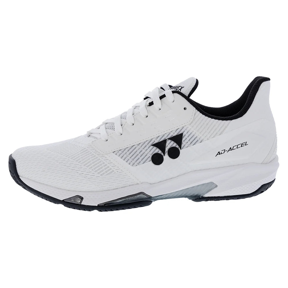 Men's Power Cushion AD-Accel All Court Tennis Shoes White and Black