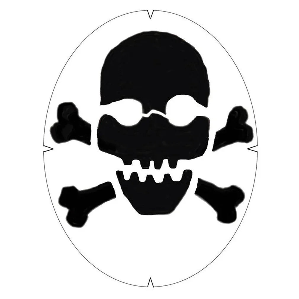 Skull and Crossbones Tennis Stencil