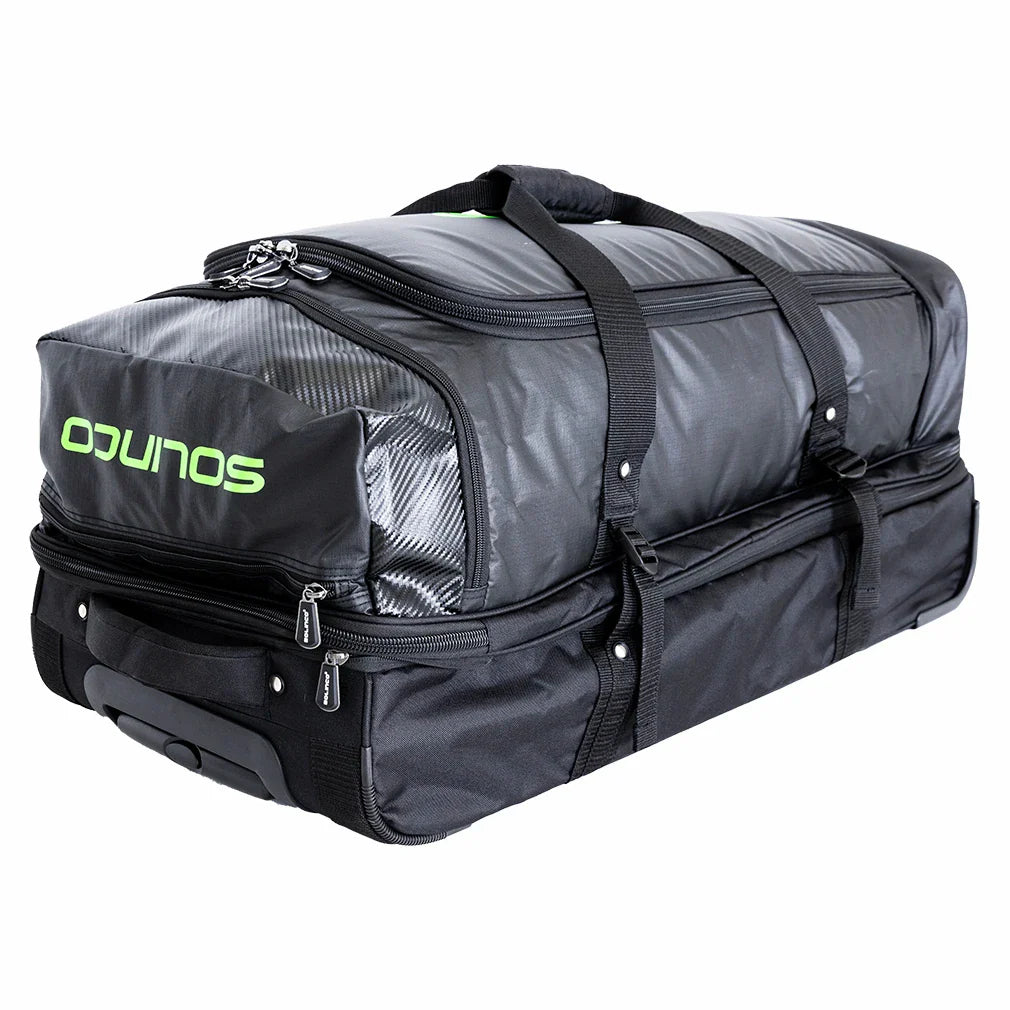 Tour Tennis Travel Bag with Wheels Black and Green