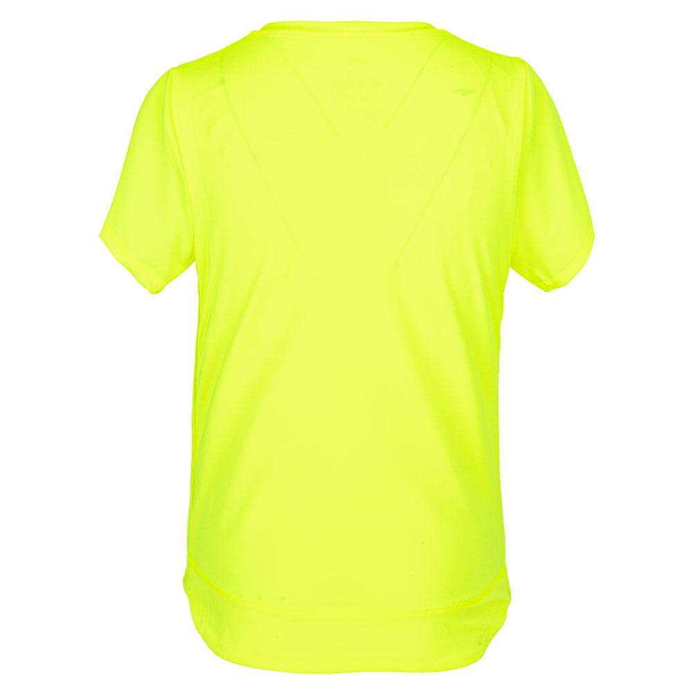 Girls' Dynamic High-Low Short Sleeve Tennis Top Neon Yellow