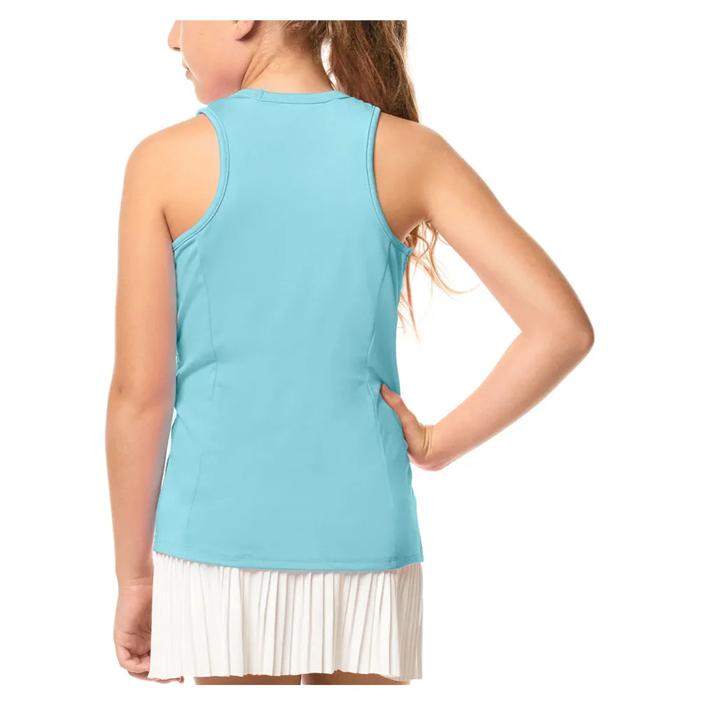 Girls' V-Neck Cutout Tennis Tank Ocean