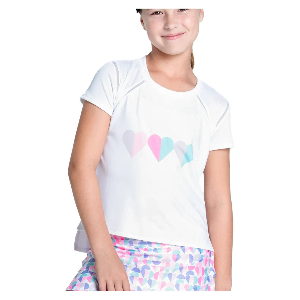 Girls' Itâ€™s A Tie Short Sleeve Tennis Top Multicolor
