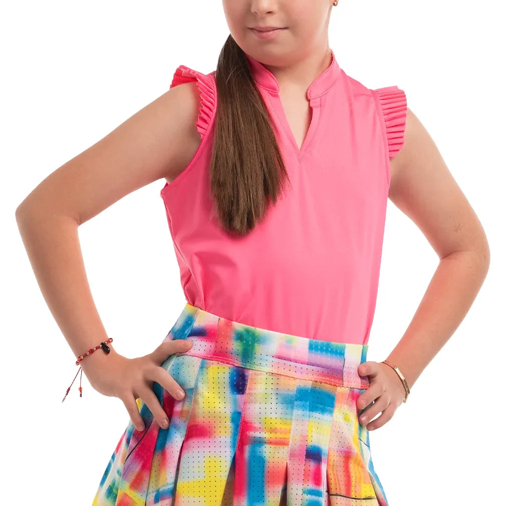 Girls' Pleat Me Up Tennis Tank