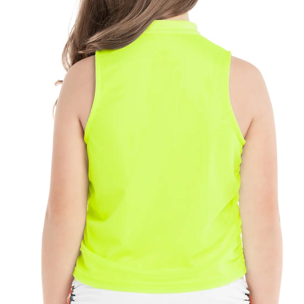 Girls' Mesh Is More Tennis Tank Neon Yellow