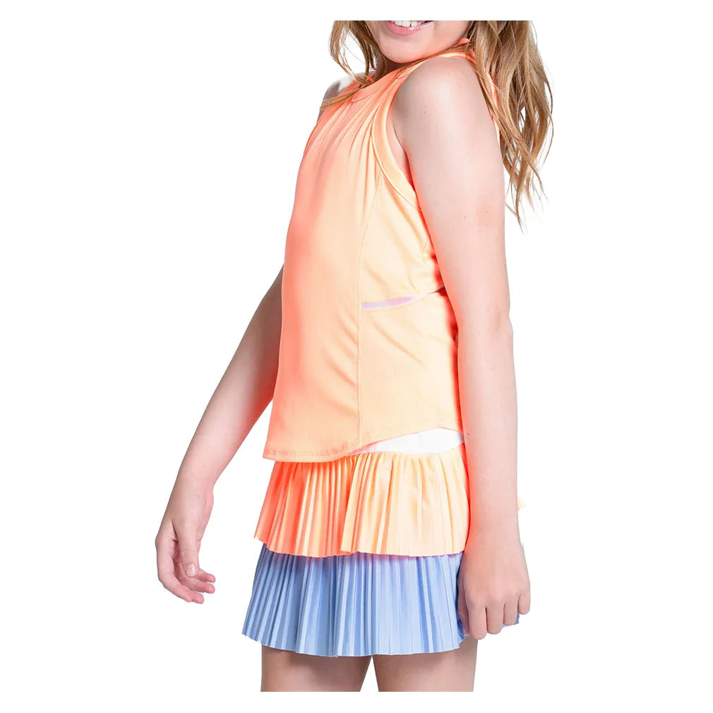 Girls' Free To Fly Tennis Tank Orange Frost