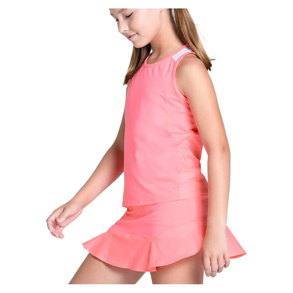 Girls' Shimmer Tennis Tank Flamingo
