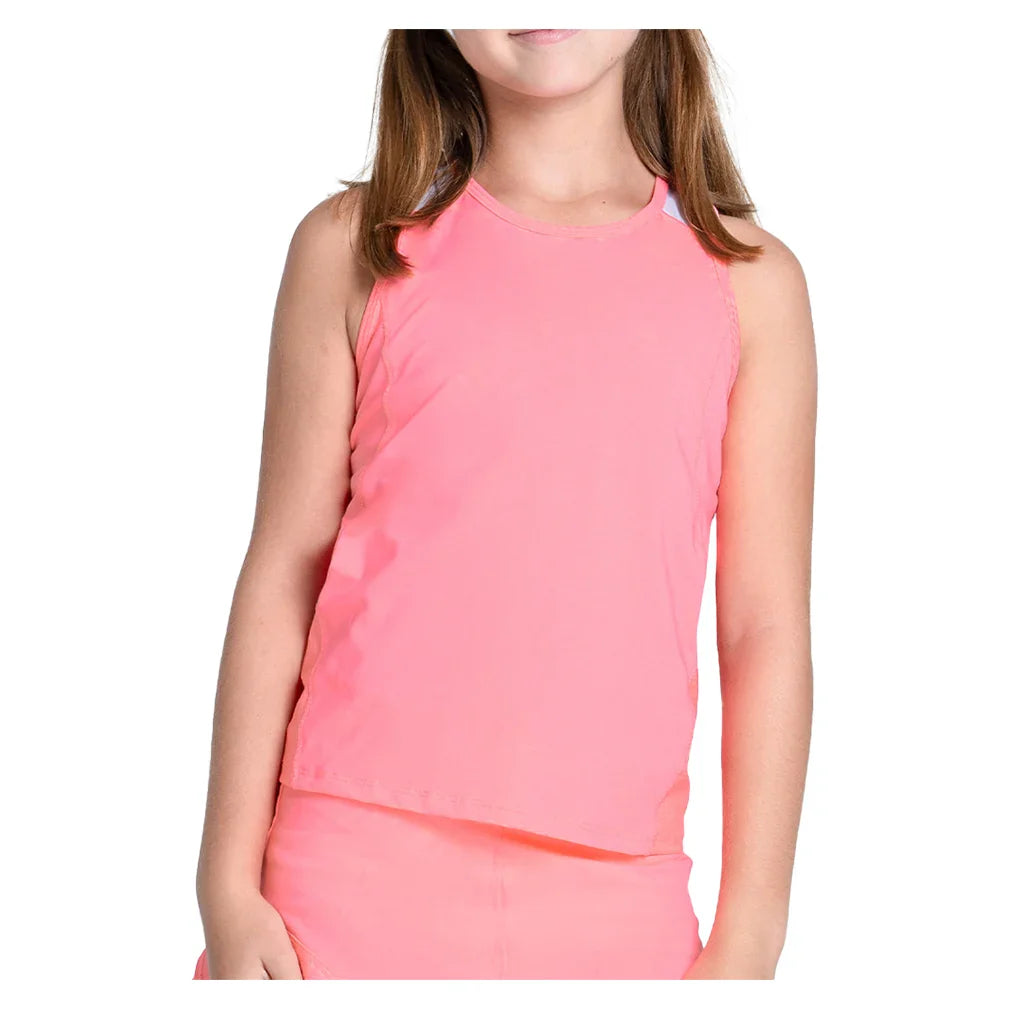 Girls' Shimmer Tennis Tank Flamingo
