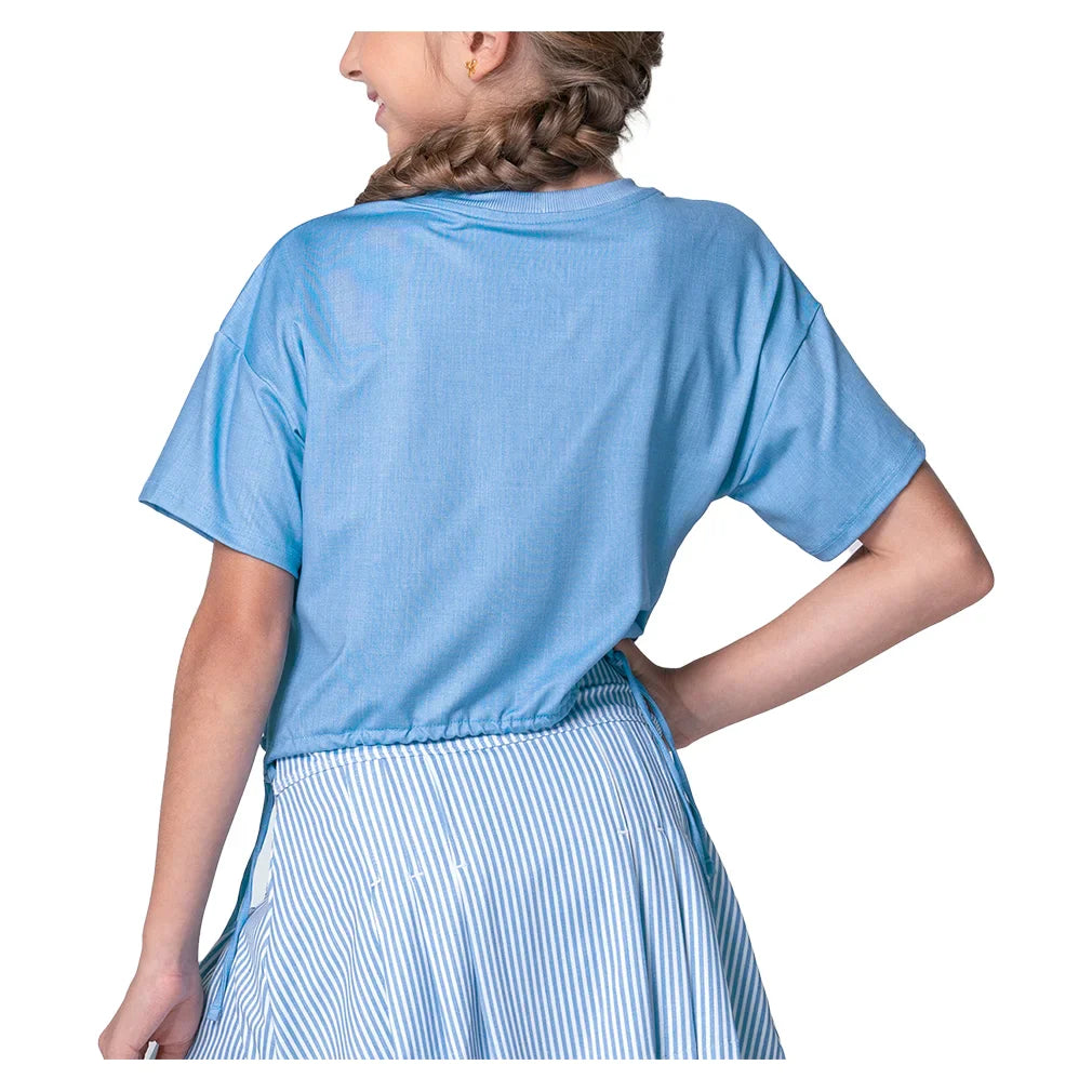 Girls' Linen Play Short Sleeve Tennis Top Periwinkle