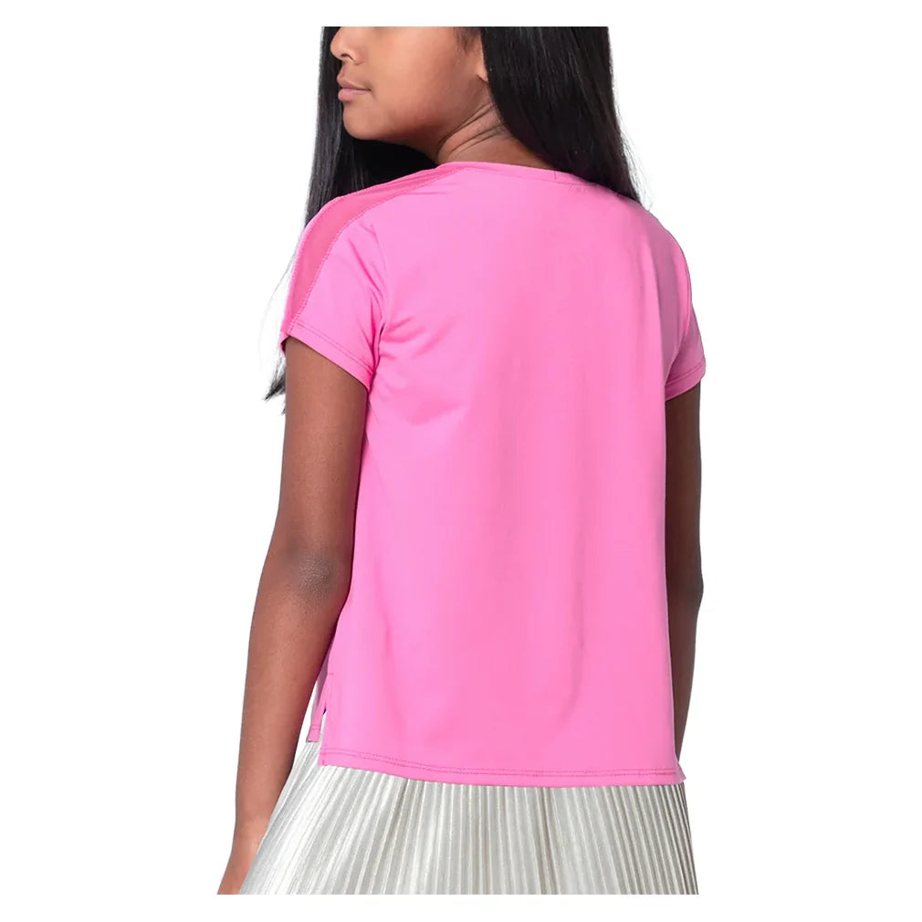Girls' Boxy Short Sleeve Tennis Top Pink