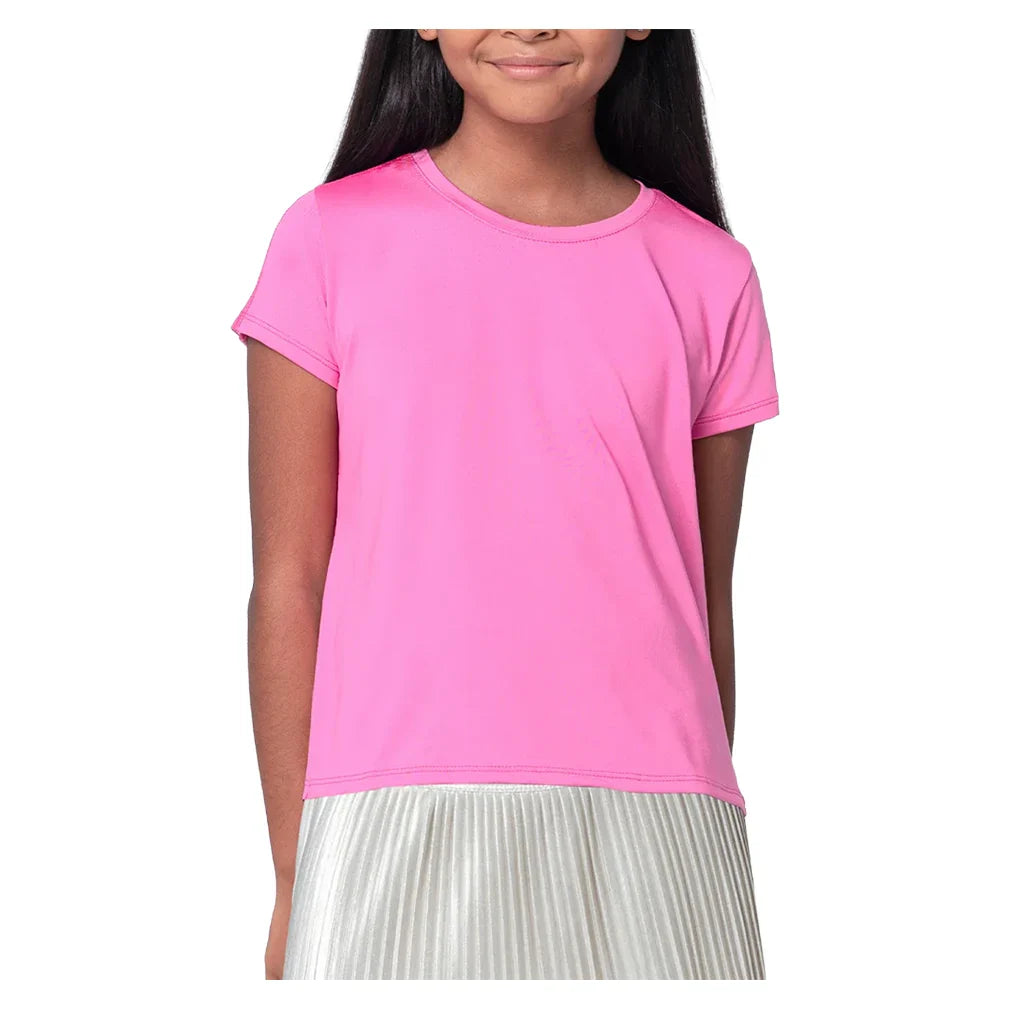 Girls' Boxy Short Sleeve Tennis Top Pink