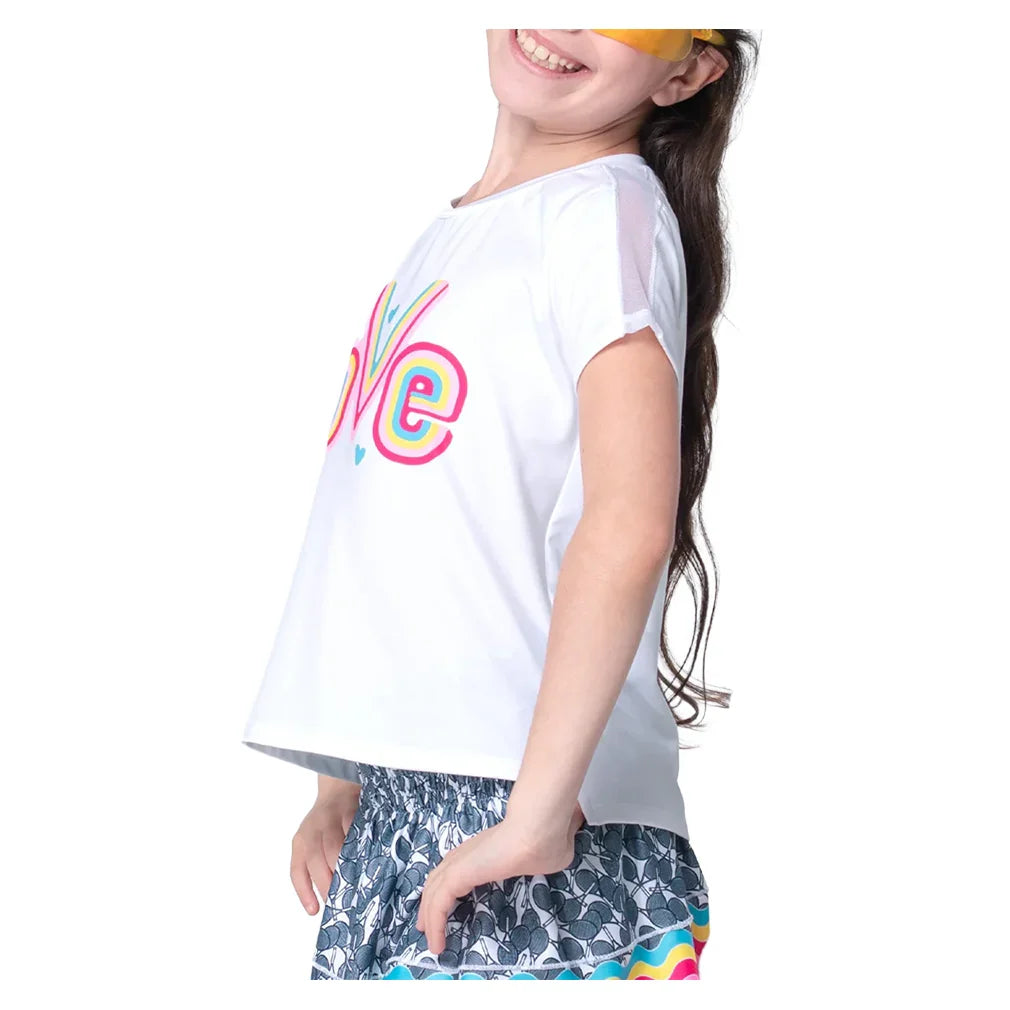 Girls' Happy Hippy Short Sleeve Tennis Top Mulberry